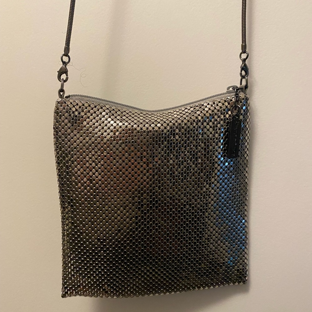 Whiting & Davis Silver Mesh Evening Crossbody Bag NWOT Chainmail Women's OS